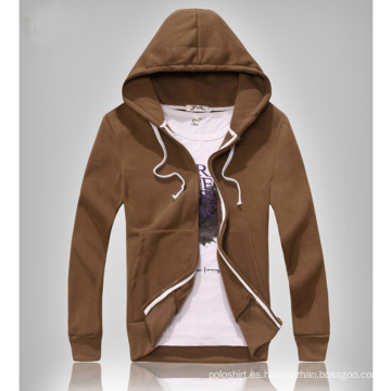 100% poliéster diseño de moda Cacual Full Zipper Hoodies